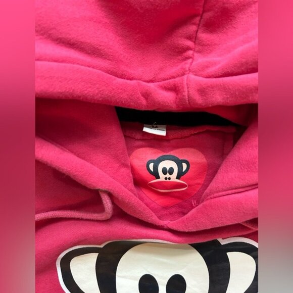 Paul Frank Pink Monkey Hoodie pullover size small - Picture 4 of 6